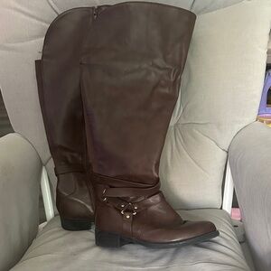 Brown Torrid Wide Calf Wide Foot Knee-High Women's Boots